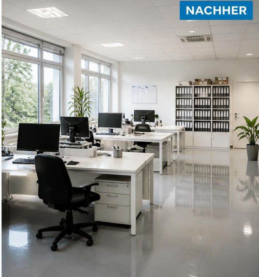 Nachher: Vorher-Nachher: gründlich gereinigte Fläche